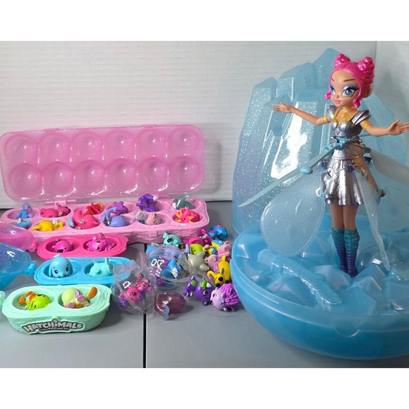 Hatchimals Pixies Crystal Flyer Doll and CollEGGtibles Lot Playsets Bundle - Picture 4 of 16